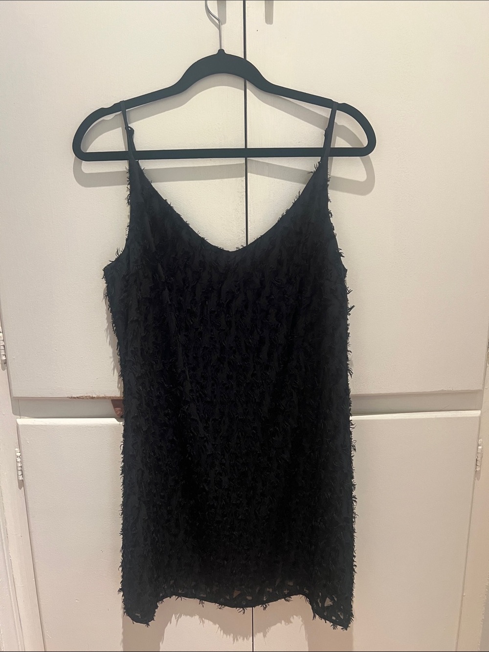 1.STATE Black Textured V-Neck Slip